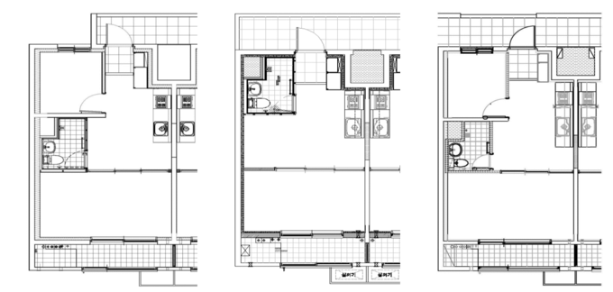 Floor plan of standard 1, 3, 5. 