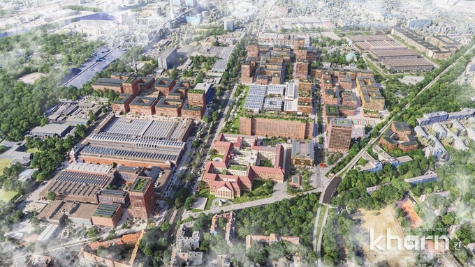 Siemensstadt Square Vogelperspektive.