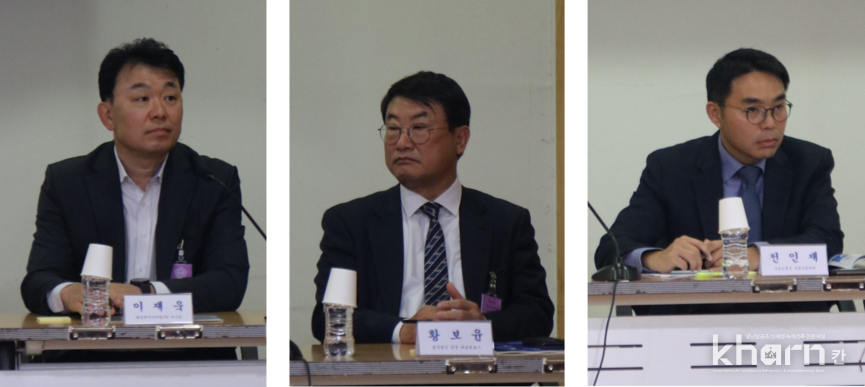 이재욱 부사장 ▲황보윤 변호사 ▲전인재 과장