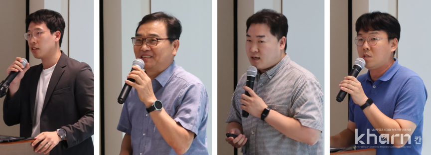 이상욱 중앙대 조교수, 김용찬 고려대 교수, 하주환 성균관대 박사과정생, 곽명진 한국공기청정협회 부장(좌부터).