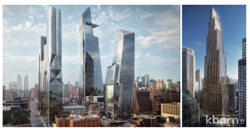 AirFixture 해외 바닥공조 적용 사례 뉴욕 Coach Hudson Tower C(좌)와 뉴욕 JP Morgan Headquaters.