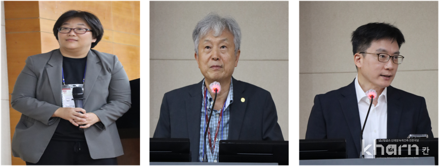 (좌부터) 신새미 고려대 교수, 손종렬 고려대 미세먼지관리 특성화대학원 사업단장, 이원호 고려대 보건과학대학 부학장.