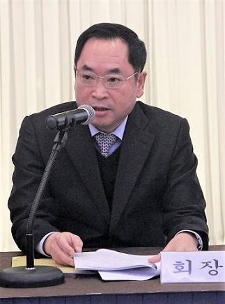 BEMS협회 회장직을 연임하게 된 김창용 삼성전자(주) 부사장이 개회 인사말을 하고 있다.