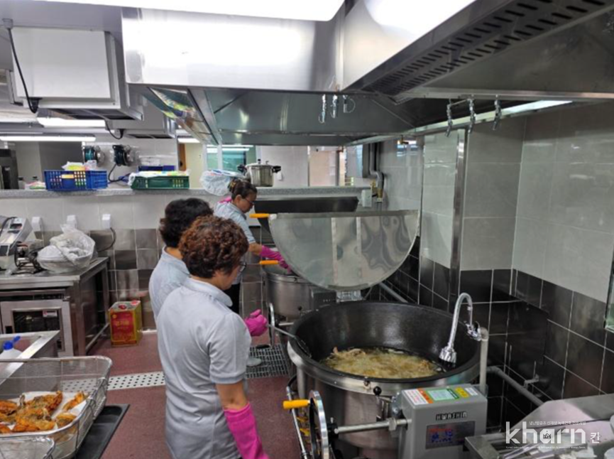 BLS 조리흄제거기 청송여고 내부 설치.